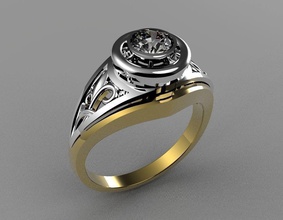 señoras solitaire ring la joyería anillo las damas el diamante de moda gem cad imprimible engagem joya boda zafiro oro platino los anillos 3d print model - Mito3D