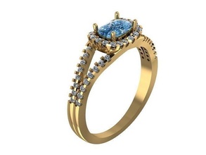 Dames calcul bague bijoux or argent imprimable diamant bijou gemme mariage engagement mode Collier pendentif beauté saphir rubis 3d print model - Mito3D