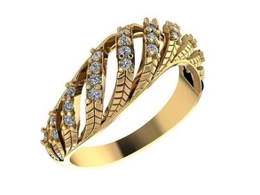 Damen Twist Ring Schmuck Juwel Luxus Gold leuchtenden Platin Diamant Mode Silber druckbar brillant Engagement Schönheit Saphir Rubin 3d print model - Mito3D