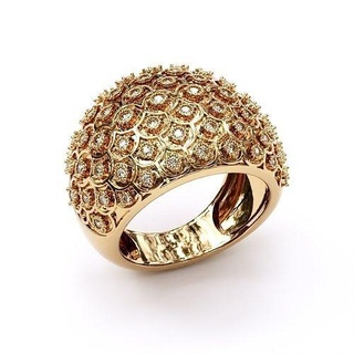 Dames unique bague fantaisie imprimable mode sterling engagem platine bijoux argent diamant or bijou goujat brillant mariage anneaux 3d print model - Mito3D