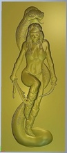 Dame anaconda femelle guerrier homme animal modèle artcam sculpture cnc art sculptures 3d print model - Mito3D