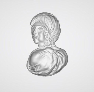 lady angel base relief design cnc engraving gemstone face figure carving bas artcam zbrush wood art sculptures 3d print model - Mito3D