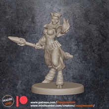lady audra - mage trainer warcraft wow fantasy rpg fictional creature draenei tiefling dnd pathfinder tabletop tabletoprpg games toys 3d print model - Mito3D