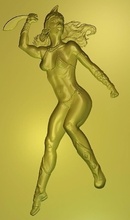 senhora Cucri fada contos mulher fantasia faca Artcam modelo escultura cnc arte esculturas 3d print model - Mito3D