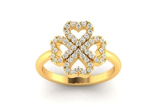 dama dimond oro plata anillo joyería joya diamante imprimible compromiso boda libra esterlina platino anillos 3d print model - Mito3D