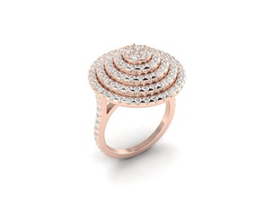 lady dimond ring jewelry set fashion gold diamond rings 3d print model - Mito3D