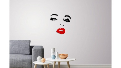 dama cara pared decoración mujer vivo habitación hogar casa arte 2d 3d impresión interior silueta 3d print model - Mito3D