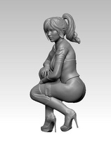 lady gunster pose woman girl fashion human female body statue bust highpoly highdetailed realistic print mafia seat art sculptures 3d print model - Mito3D