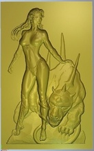 Dame monstre légendes femme fille fantaisie artcam modèle cnc art sculptures 3d print model - Mito3D