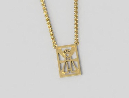 Dame Collier pendentif médaille bijoux or argent paulorani bijou religieux pingente Nossa senhora colliers religiou objet saint Jésus 3d print model - Mito3D