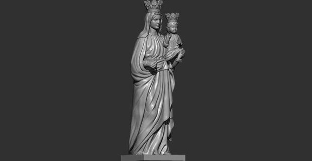 Dame ewig Hilfe Statue Jungfrau Maria 3d drucken Modell Kind Jesus Mutter bonne Linde vu la Skulpturen Kunst 3d print model - Mito3D