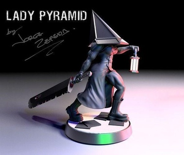 lady pyramid silent hill death spooky sword massive oger ogre woman warrior boss berseker beast scary troll monster art sculptures 3d print model - Mito3D