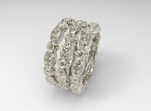 lady ring jewelry female woman jewel jewellery precious clothing platinum rings 3d print model - Mito3D