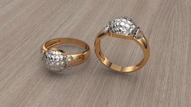 lady ring jewelry platinum gold fashion silver printable stl 3dm rings 3d print model - Mito3D