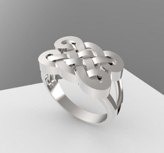 lady ring jewelry fashion silver gold printable rings 3d print model - Mito3D
