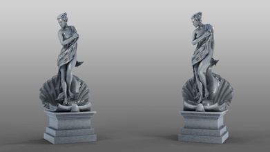 dame stature statue art sculpture figure ancien abstrait femelle poisson sculptures 3d print model - Mito3D