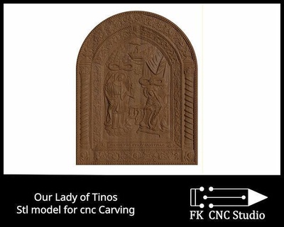 lady tinos - model cnc carving ourlady church saints orthodox cncrouter art sculptures 3d print model - Mito3D