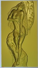 Hanım ağaç kadın savaşçı adam hayvan model Artcam Odun oymacılık cnc Sanat heykeller 3d print model - Mito3D