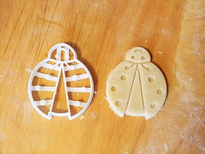 uğur böceği kurabiye kesici versiyon 2 böcek protonik fırın bisküvi pişirme pişmiş mutfak yemek ev 3d print model - Mito3D