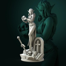 laedria büyücü 32mm 75mm pre supported şekil heykel kadın kız minyatür dndminatures 3dprinting fantezi dnd yol bulucu 3dminiature rpg ttrpg oyunlar oyuncaklar yazı tahtası 3d print model - Mito3D
