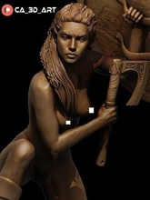 lagertha nsfw 3d impression vikings viking femelle médiéval mêlée guerrier miniatures figurines sfw art sculptures 3d print model - Mito3D