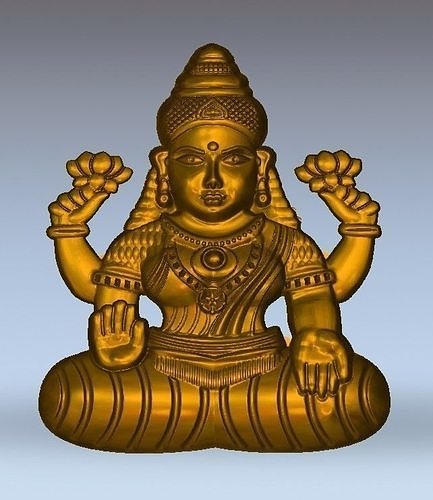 Lakh Rupien devi Schmuck hängend Gold Silber Herr indisch Hindu Kunst Lashimidevi laxmi 3D print model - Mito3D