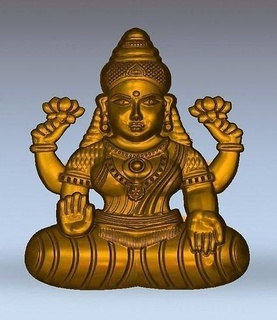 lakhs rúpias Devi joalheria Deus pendente ouro prata senhor indiano hindu arte Lashimidevi laxmi 3d print model - Mito3D
