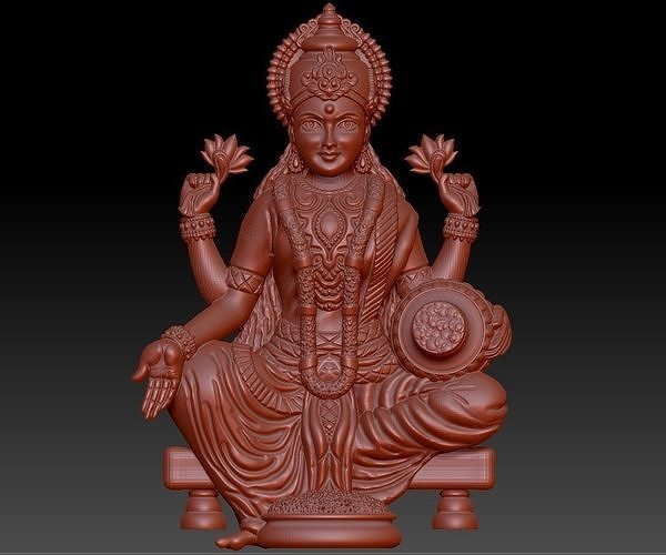 Lakshmi bijoux Dieu Indien Seigneur hindou Murti Bhagwan idole Sud bagwan lakhsmi Krishna devi astalakshmi pendentifs 3D print model - Mito3D