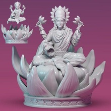 lakshmi scultura statuetta buddha statua meditazione yin monastico figurina vita botanico laxmi vankateshwara verde signore re dea abbondanza sculture arte 3d print model - Mito3D