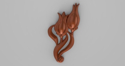 tulpe blume 3d modell kunst skulpturen 3d print model - Mito3D