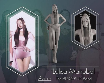 lalisa moral portrait sculpture Humain visage statue art sculptures chanteur 3dprint 3dmodel femelle Sud coréen 3d print model - Mito3D