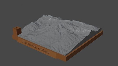 lalla khedidja mountain landscape volcano terrain environment nature photogrammetry elevation dem science 3d print model - Mito3D