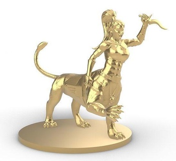 Lamia Atualizada fêmea escultura bronze ouro figura estátua antigo homem arte mulher açao esculturas 3d print model - Mito3D