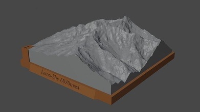 lamo she Berg Landschaft Vulkan Terrain Umgebung Natur Photogrammetrie Elevation Wissenschaft 3d print model - Mito3D