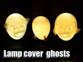 lamp cover ghosts ghost lighting light household houseware rampcover house decor ornament accessories 3d print model - Mito3D