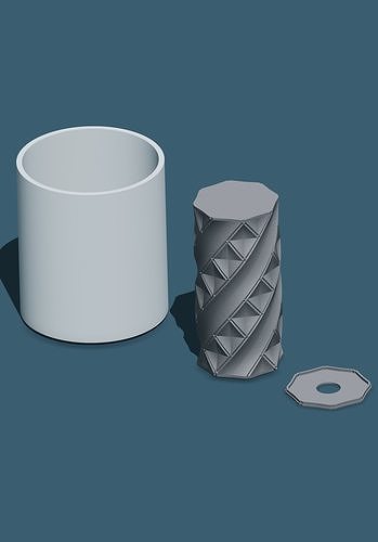 luminária diamantado 1 2 3d imprimível interior Projeto faça espiral modo vaso conduziu leve presente sombra casa iluminação 3D print model - Mito3D