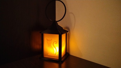 lampada halloween candela luce design fiamma lanterna 3d stampa casalinghi arte retrò 3d print model - Mito3D
