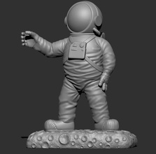 lamba kolları astronot üstesinden gelmek ay oyuncak uzay bilim ev dekor 3d print model - Mito3D