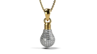 lamp pendant jewelry gold white silver printable platinum brilliant fashion beauty diamant pendants 3d print model - Mito3D