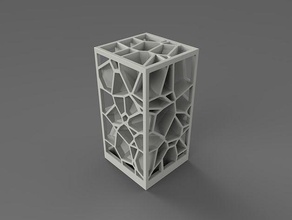 lámpara rectangular bloquear luces vaso Arte polinomio pasatiempo bricolaje diy deco Encendiendo tornillo 3d print model - Mito3D