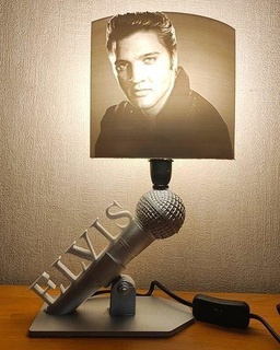 lámpara Elvis Presley colores litofano cantante ligero lumiere interior canta canto instrumento casa Encendiendo 3d print model - Mito3D