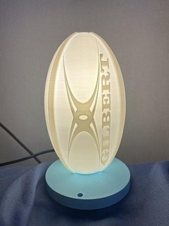 Lampe Ragbi logo kürek çekme süngü Gilbert ışık Lamba e14 Bayonne ev aydınlatma 3d print model - Mito3D