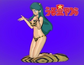 mu urusei yatsura mujer sexy arte niña ilustración hermoso personaje cuerpo erótico anime manga dibujos animados japón chica juegos juguetes 3d print model - Mito3D