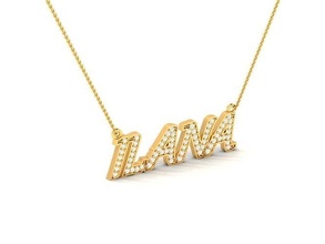 lana pendant large style design heart necklace diamond chain jewelry women female channel valentine luxury gold dainty vintage antique pendants jewel 3d print model - Mito3D