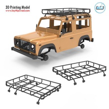 terre vagabond défenseur v2 4 toit bagage transporteur pneu titulaire soutien véhicule voiture camion rc route cabine châssis roues loisir DIY 3d print model - Mito3D