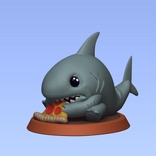 bebé tiburón tierra lindo juguete animal personaje maravilla dc dia rey juegos juguetes 3d print model - Mito3D
