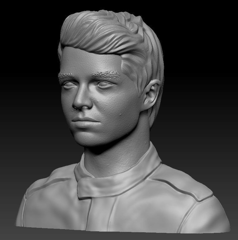 lando norris ritratto scultura statua uomo maschio f1 conducente mclaren fallimento testa arte sculture 3D print model - Mito3D