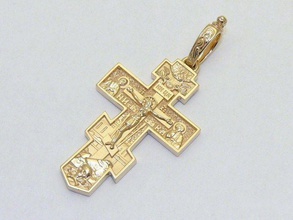 large cross jewelry body male orthodox 3d model pendants 3d print model - Mito3D