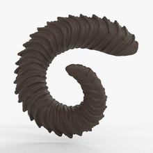 grande rizado cuernos cadencia espiral fauna silvestre naturaleza ram cuerno cosplay disfraz demonio diablo vidente tifling fauno pasatiempo bricolaje diy 3d print model - Mito3D
