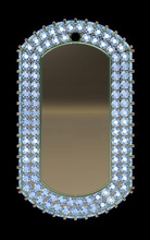 large diamond dogtag pendant jewelry jewellry luxury gold stone gem necklace men fashion bar trend printable brilliant pendants 3d print model - Mito3D